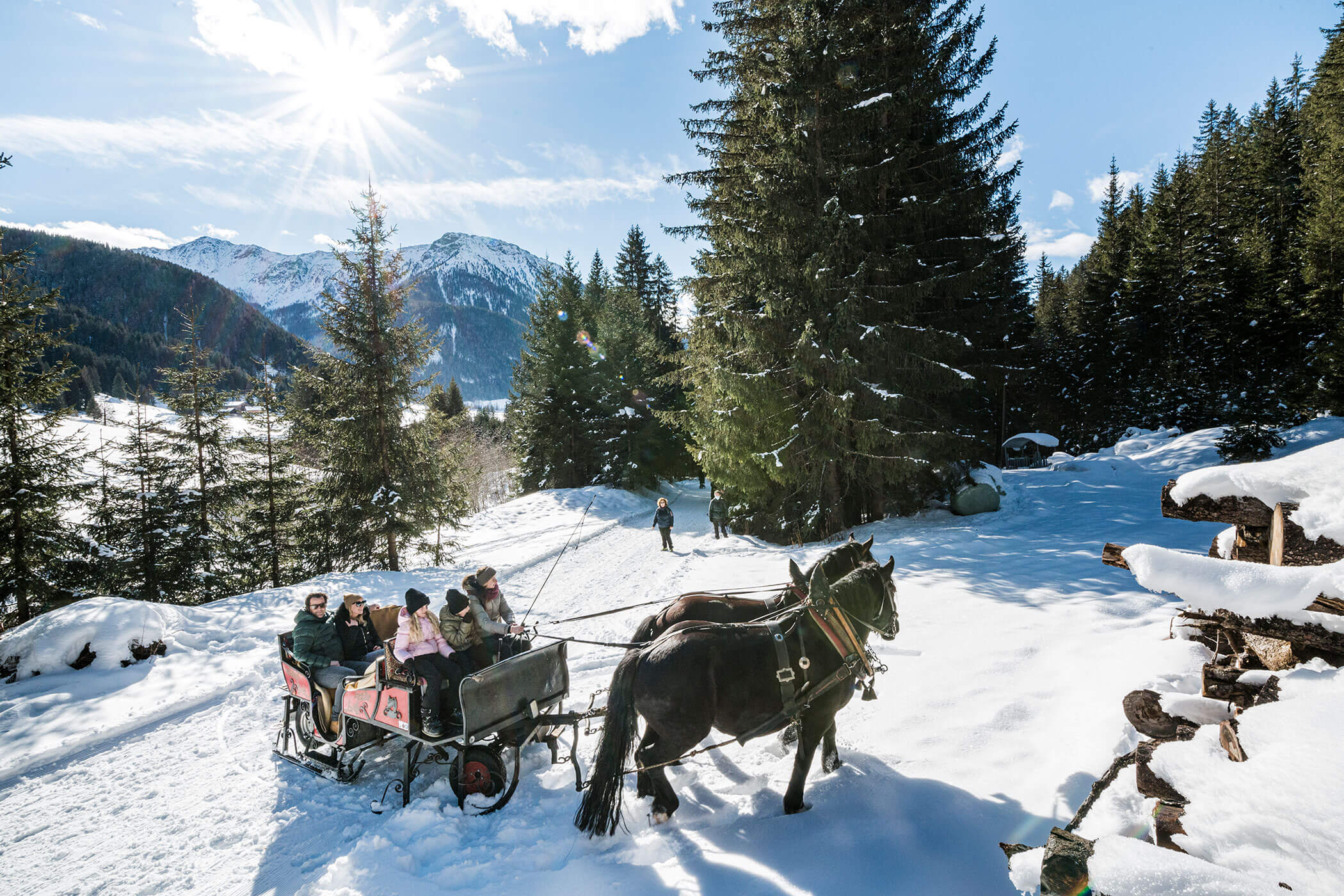 Pferdeschlitten - Tirolerhof Taisten